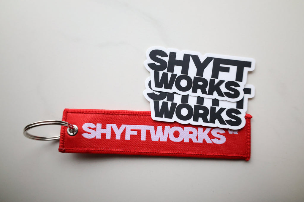 SHYFTWORKS Keychain and Sticker pack
